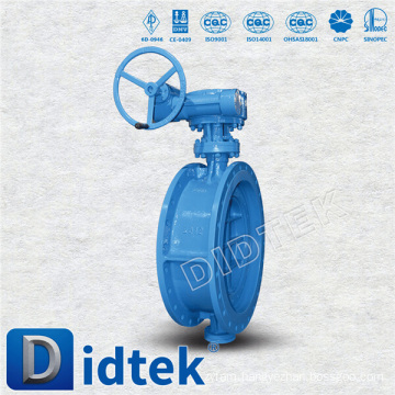 DIDTEK Inspection and test API 598 carbon steel triple eccentric butterfly valve